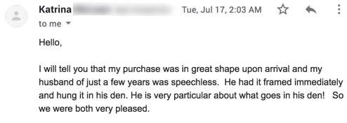 Customer love letter