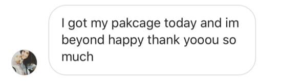 Customer love letter