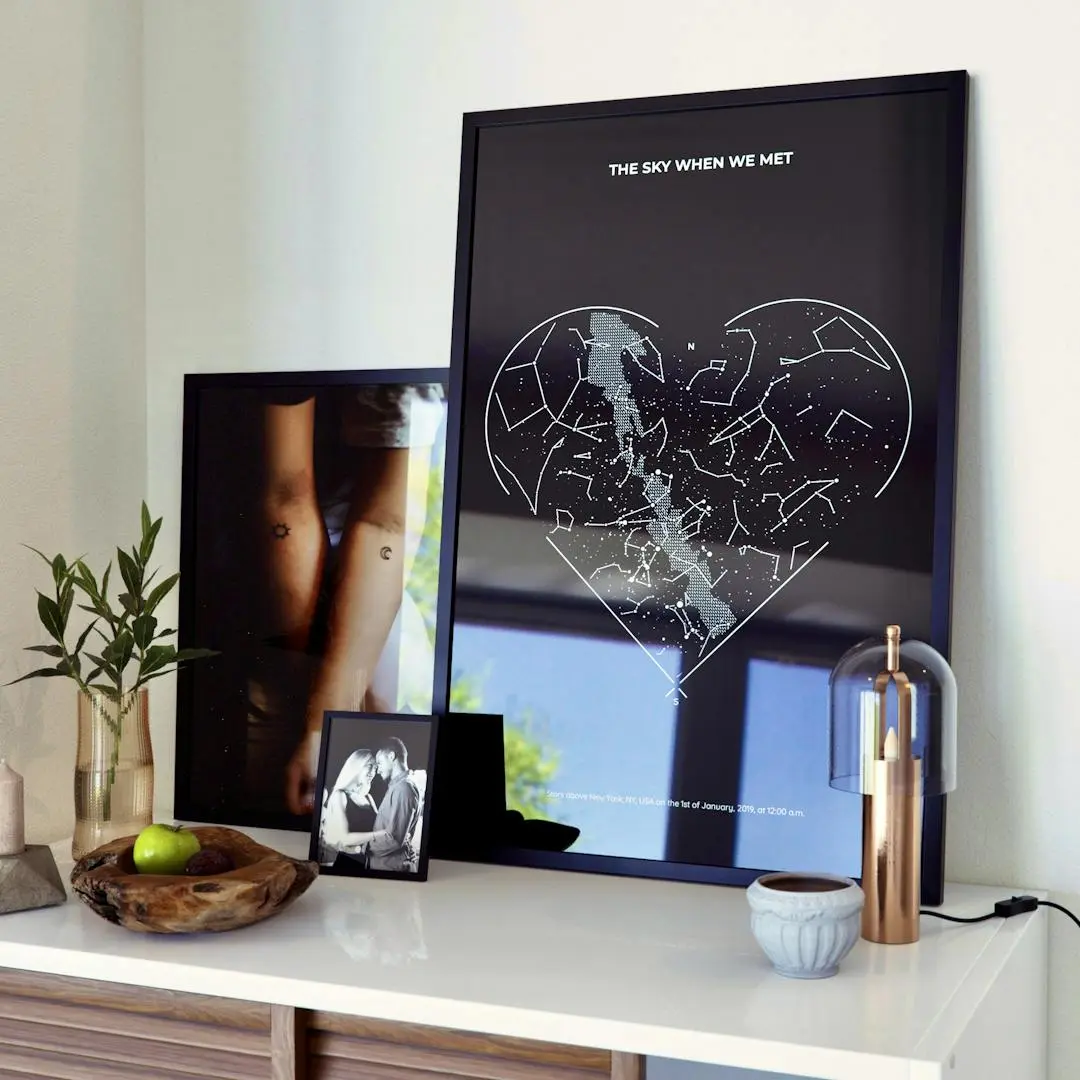 Under Lucky Stars Star Map - Heart